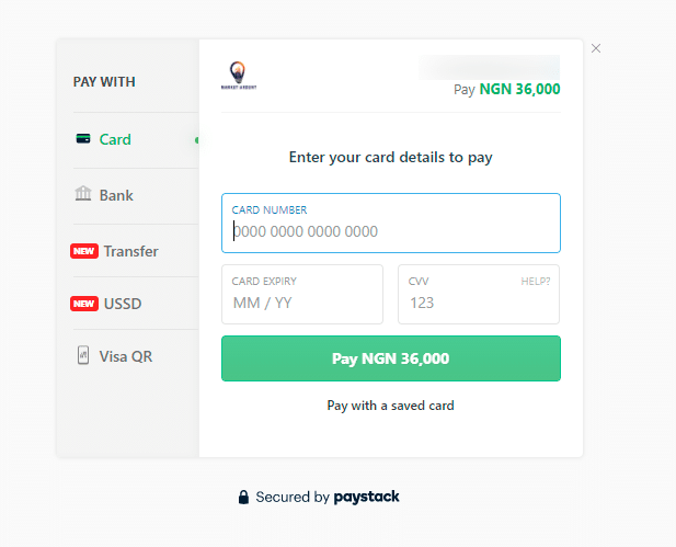 various payment methods offered by Paystack for checkout. How to Increase Sales on Your Website by Optimizing Checkout